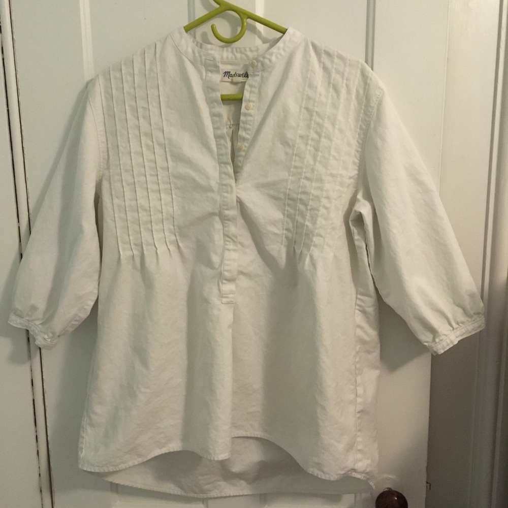 Madewell smock white shirt